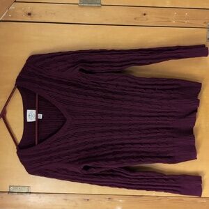 Maroon V neck sweater